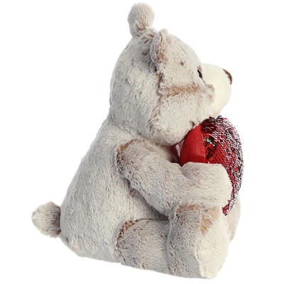 Аврора (AURORA) Медведь Большое сердце коричневый 30 см (190114C) - Доставка по России. Интернет-магазин ВМиреИгрушек.ру